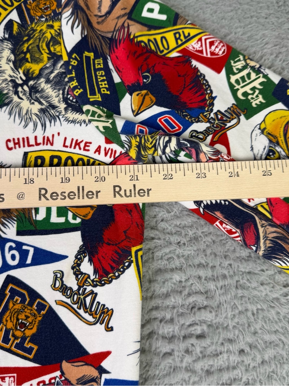 Polo Ralph Lauren Sweatshirt Mens M Varsity Collegiate Pennant Mascot Team Logo - Picture 5 of 8
